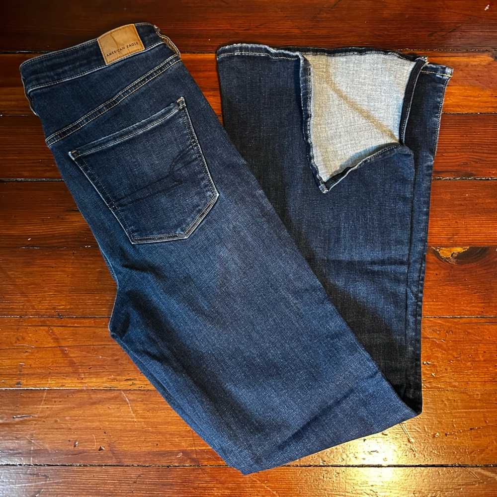 American Eagle Outfitters Dark Blue Flare Jeans